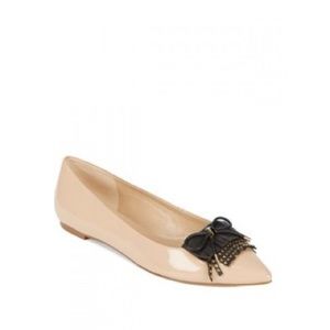 Karl Lagerfeld Nancy Nude Patent Flats Size 6.5